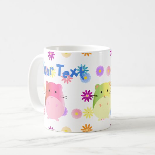 Niedliche Kawaii-Hamster Kaffeetasse (Vorderseite Links)