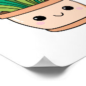 Niedliche Kawaii Handgezeichnete gepunktete Pflanz Poster (Ecke)