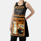 Niedliche kawaii Happy Halloween individuelle Name Schürze (InSitu)
