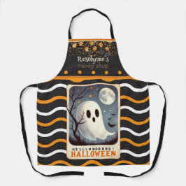 Niedliche kawaii Happy Halloween individuelle Name Schürze
