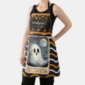 Niedliche kawaii Happy Halloween individuelle Name Schürze (InSitu)