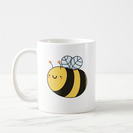 Niedliche Kawaii-Hummel Kaffeetasse (Links)