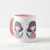 Niedliche Kawaii-Illustration "Be Kind" - Großarti Tasse (Vorderseite Links)