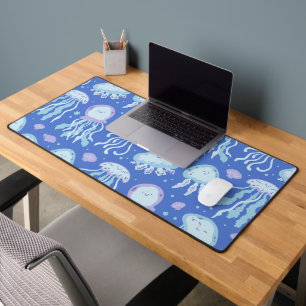 Niedliche Kawaii Jellyfish Ocean Desk Mat Schreibtischunterlage