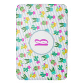 Niedliche Kawaii-Kaktus und gepolsterte Sukkulente Badematte (Vorderseite Vertikal)