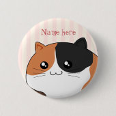 Niedliche Kawaii Kaliko Kittykatze Button (Vorderseite)