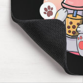 Niedliche Kawaii Katze Boba Tee Anime Kitten Gesch Mousepad (Ecke)