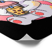 Niedliche Kawaii Katze Boba Tee Anime Kitten Gesch Poster (Ecke)