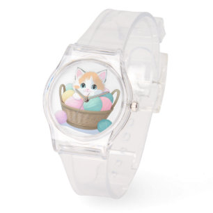 Niedliche Kawaii-Katze eWatch Armbanduhr