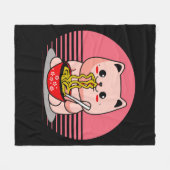 Niedliche Kawaii-Katze Fleecedecke (Vorderseite (Horizontal))