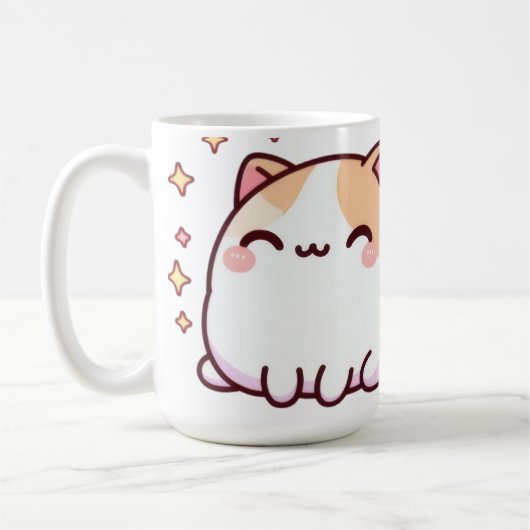 Niedliche Kawaii-Katze Kaffeetasse (Links)