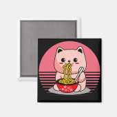 Niedliche Kawaii-Katze Magnet (Vorderseite/Rückseite)