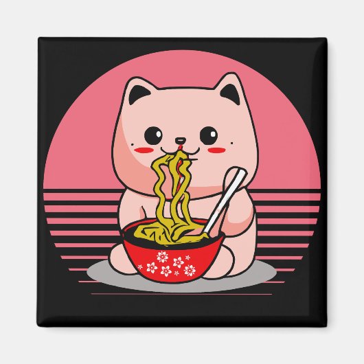Niedliche Kawaii-Katze Magnet (Vorne)