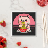 Niedliche Kawaii-Katze Serviette (Beispiel)