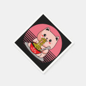 Niedliche Kawaii-Katze Serviette (Ecke)