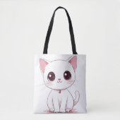 Niedliche Kawaii Katze Tote Bag Adorable Kitty Pri Tasche (Vorderseite)
