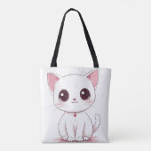Niedliche Kawaii Katze Tote Bag Adorable Kitty Pri Tasche (Rückseite)