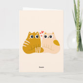 Niedliche Kawaii Katzen in der Liebe Valentinstag Karte (Rückseite)