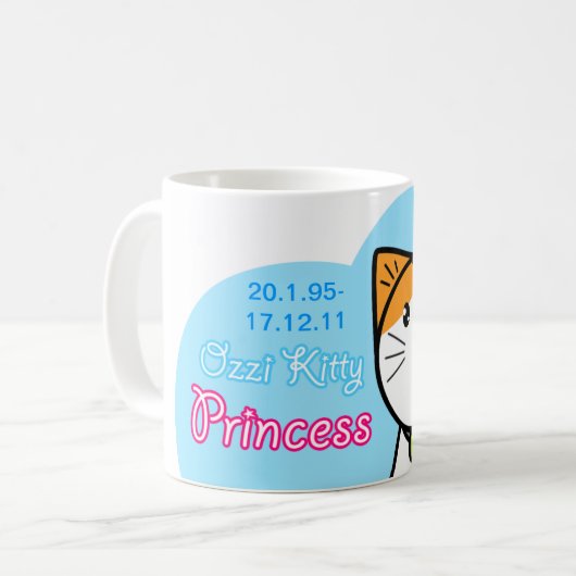 Niedliche Kawaii Katzen-Tasse "Ozzi Kaffeetasse (Vorderseite Links)