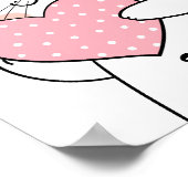 Niedliche Kawaii Katzenwelpen Positive Redewendung Poster (Ecke)