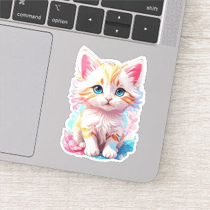 Niedliche Kawaii Kitten Aufkleber