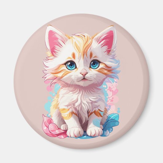 Niedliche Kawaii Kitten Magnet (Vorne)