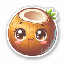 Niedliche Kawaii-Kokosnuss