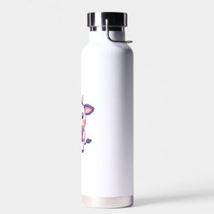 Niedliche Kawaii-Kuh mit Erdbeeren Adortable Rinde Trinkflasche