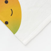Niedliche Kawaii lächelnde Mango Fleecedecke (Ecke)