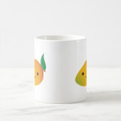Niedliche Kawaii lächelnde Mango Kaffeetasse (Mittel)