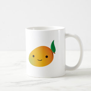 Niedliche Kawaii lächelnde Mango Kaffeetasse