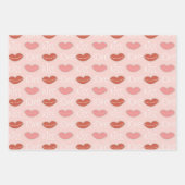 Niedliche Kawaii Liebe Lippen Geschenkpapier Set (Vorderseite)