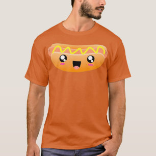 Niedliche Kawaii Meme Hot Dog Graphic T-Shirt