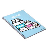 Niedliche Kawaii Milk Dairy Trio Personalisierte P Notizblock (Rechte Seite)