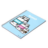 Niedliche Kawaii Milk Dairy Trio Personalisierte P Notizblock (Linke Seite)
