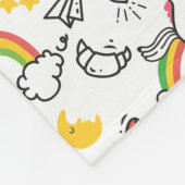 Niedliche Kawaii Muster Fleecedecke (Ecke)