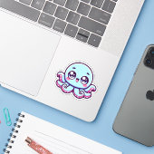 Niedliche Kawaii Octopus kundenspezifisch geschnit Aufkleber (Laptop mit iPhone)