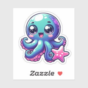 Niedliche Kawaii Octopus kundenspezifisch geschnit Aufkleber