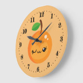 niedliche Kawaii Orange Küche Große Uhr (Winkel)