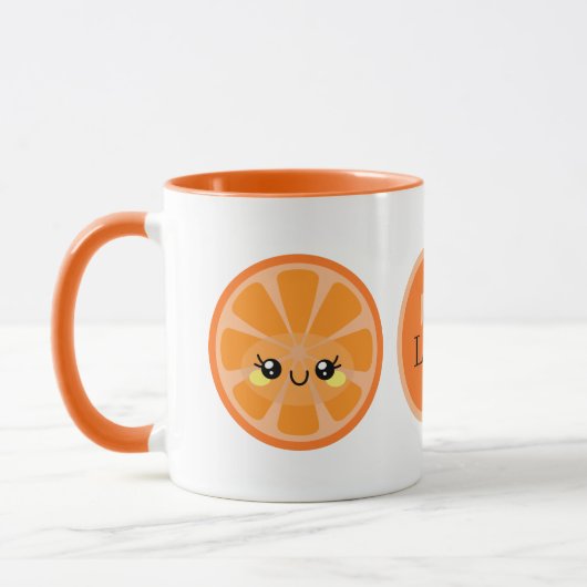 niedliche Kawaii-Orangenfrucht Tasse (Links)