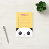 Niedliche Kawaii Panda Gesichtskids auf der Liste Post-it Klebezettel (Büro)