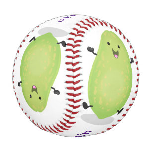 Niedliche Kawaii Papaya Pw Pfow Cartoon-Abbildung Baseball