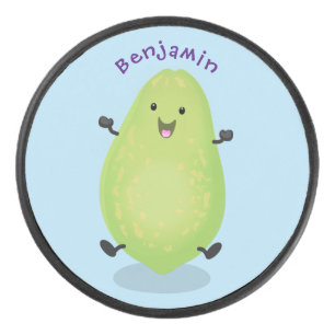 Niedliche Kawaii Papaya Pw Pfow Cartoon-Abbildung Eishockey Puck