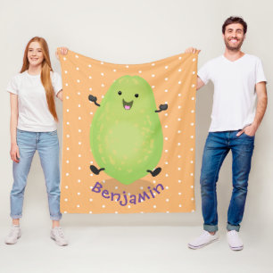 Niedliche Kawaii Papaya Pw Pfow Cartoon-Abbildung Fleecedecke