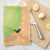 Niedliche Kawaii Papaya Pw Pfow Cartoon-Abbildung Geschirrtuch (Viertel Falte)