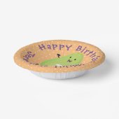 Niedliche Kawaii Papaya Pw Pfow Cartoon-Abbildung Pappteller (Gewinkelt)