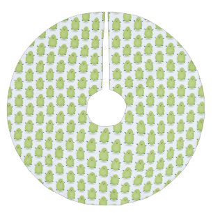 Niedliche Kawaii Papaya Pw Pfow Cartoon-Abbildung Polyester Weihnachtsbaumdecke