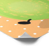 Niedliche Kawaii Papaya Pw Pfow Cartoon-Abbildung Poster (Ecke)