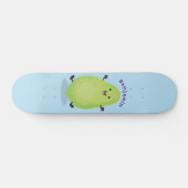Niedliche Kawaii Papaya Pw Pfow Cartoon-Abbildung Skateboard (Horizontal)