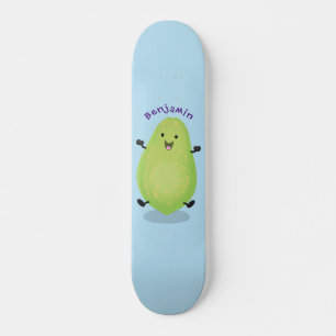 Niedliche Kawaii Papaya Pw Pfow Cartoon-Abbildung Skateboard